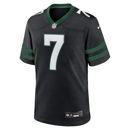 Justin Fields 7 New York Jets Game Player Men Jersey - Stealth Black