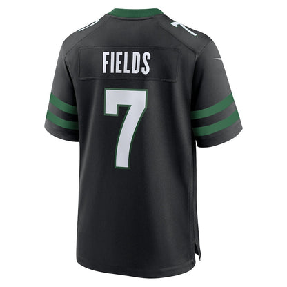 Justin Fields 7 New York Jets Game Player Men Jersey - Stealth Black