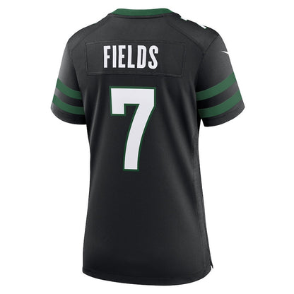 Justin Fields 7 New York Jets Alternate Game Player Women Jersey - Black