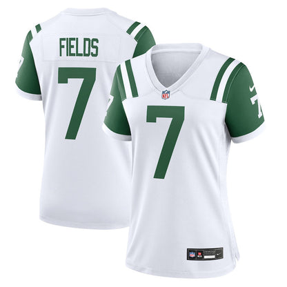 Justin Fields 7 New York Jets Alternate Game Player Women Jersey - White