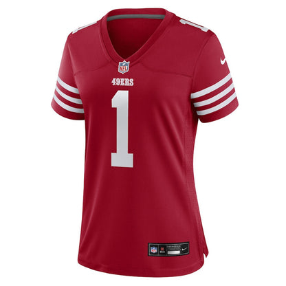 Ricky Pearsall 1 San Francisco 49ers Women's Team Game Jersey - Scarlet