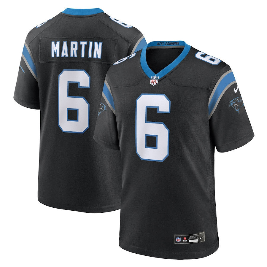 Sam Martin 6 Carolina Panthers Team Game Men Jersey - Black