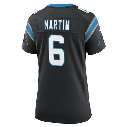 Sam Martin 6 Carolina Panthers Women's Team Game Jersey - Black