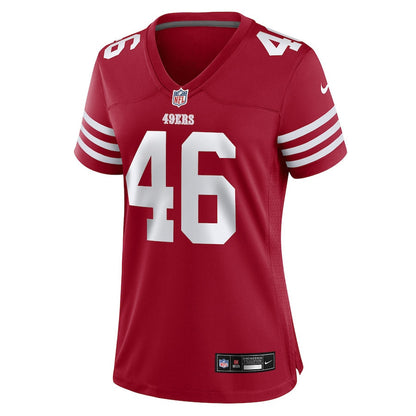 Jon Weeks 46 San Francisco 49ers Women's Team Game Jersey - Scarlet