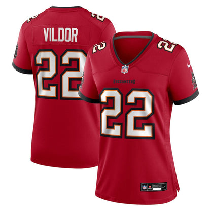 Kindle Vildor 22 Tampa Bay Buccaneers Women's Team Game Jersey - Red