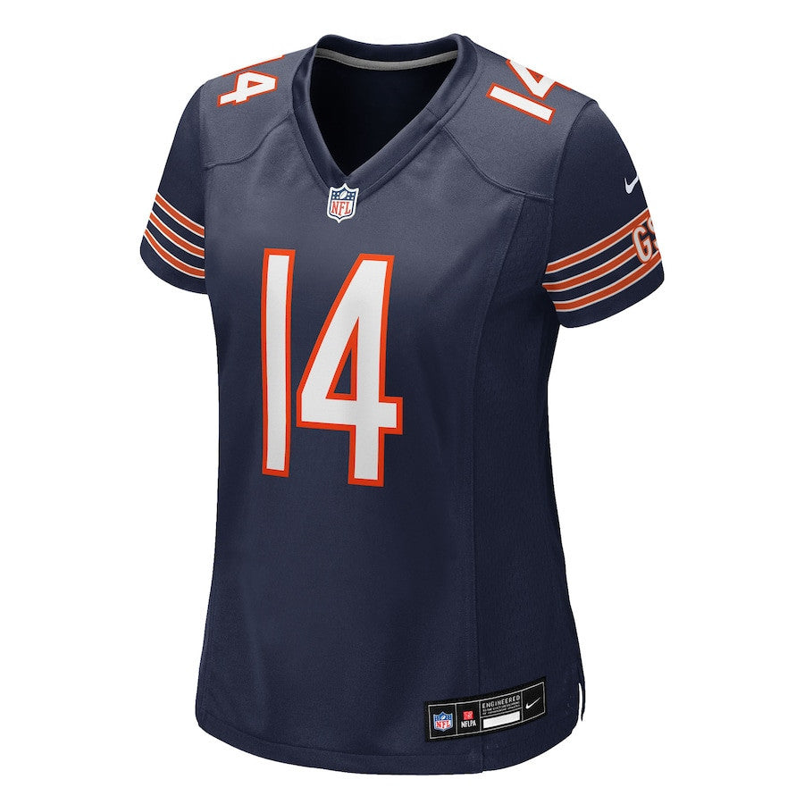 Olamide Zaccheaus 14 Chicago Bears Women's Team Game Jersey - Navy
