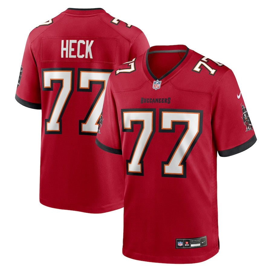 Charlie Heck 77 Tampa Bay Buccaneers Team Game Men Jersey - Red