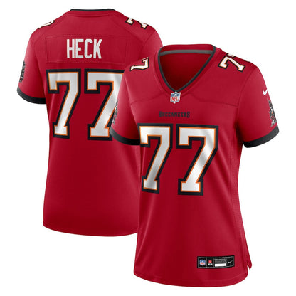 Charlie Heck 77 Tampa Bay Buccaneers Women's Team Game Jersey - Red