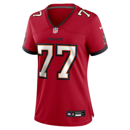 Charlie Heck 77 Tampa Bay Buccaneers Women's Team Game Jersey - Red