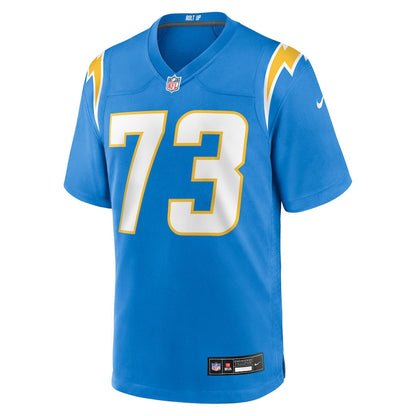 Mekhi Becton 73 Los Angeles Chargers Team Game Men Jersey - Powder Blue