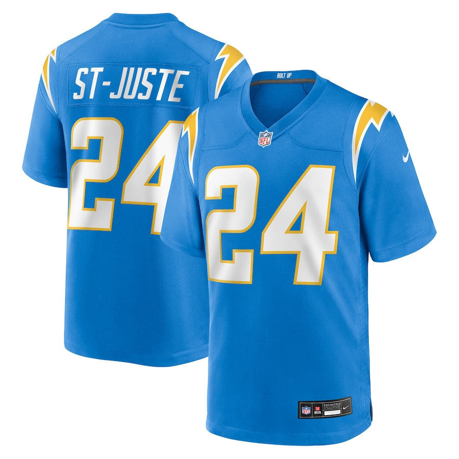 Benjamin St-Juste 24 Los Angeles Chargers Team Game Men Jersey - Powder Blue
