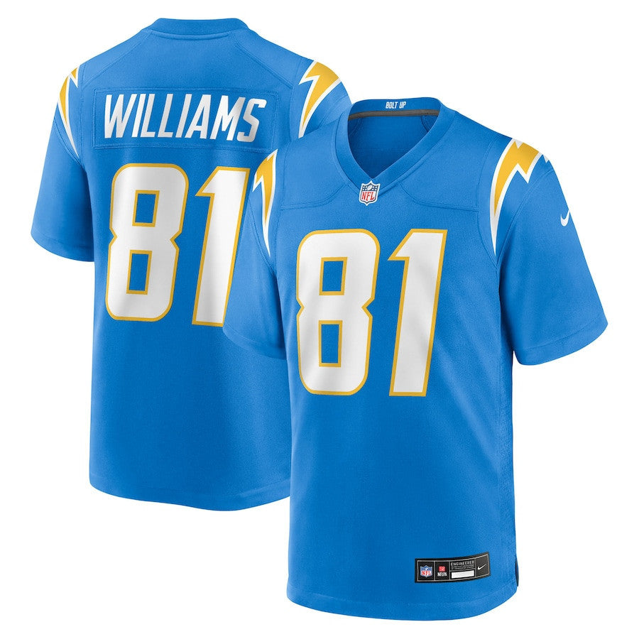 Mike Williams 81 Los Angeles Chargers Team Game Men Jersey - Powder Blue