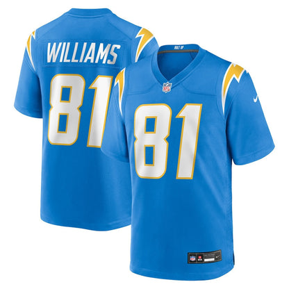 Mike Williams 81 Los Angeles Chargers Team Game Men Jersey - Powder Blue