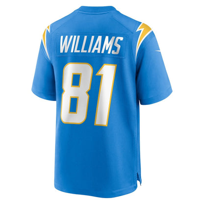 Mike Williams 81 Los Angeles Chargers Team Game Men Jersey - Powder Blue