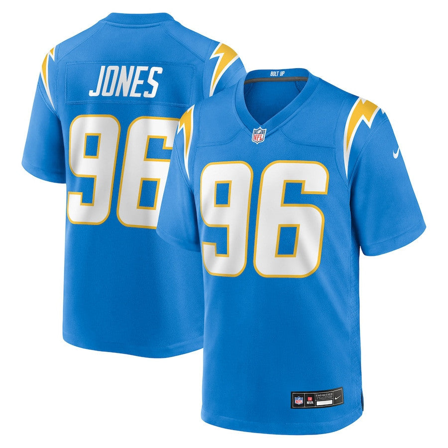 Naquan Jones 96 Los Angeles Chargers Team Game Men Jersey - Powder Blue