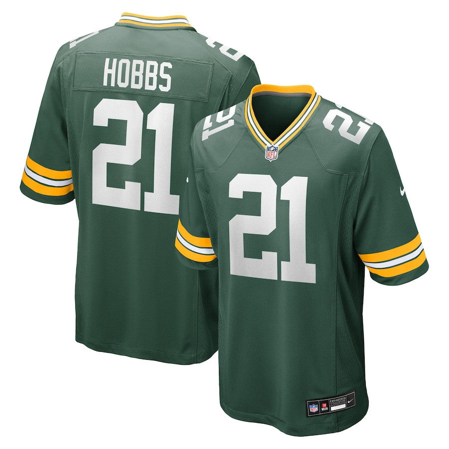 Nate Hobbs 21 Green Bay Packers Team Game Men Jersey - Green
