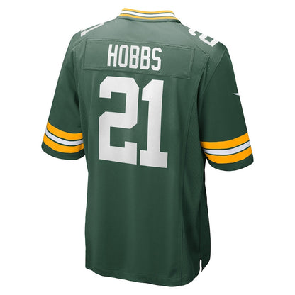 Nate Hobbs 21 Green Bay Packers Team Game Men Jersey - Green