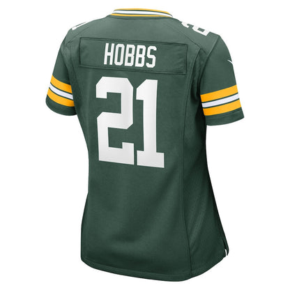 Nate Hobbs 21 Green Bay Packers Women's Team Game Jersey - Green