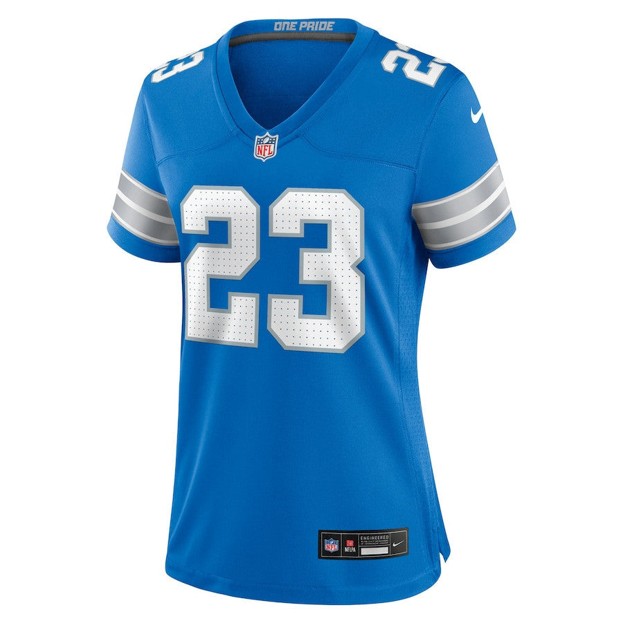 Rock Ya-Sin 23 Detroit Lions Women's Team Game Jersey - Blue