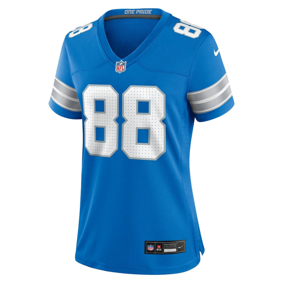 Kenny Yeboah 88 Detroit Lions Women's Team Game Jersey - Blue