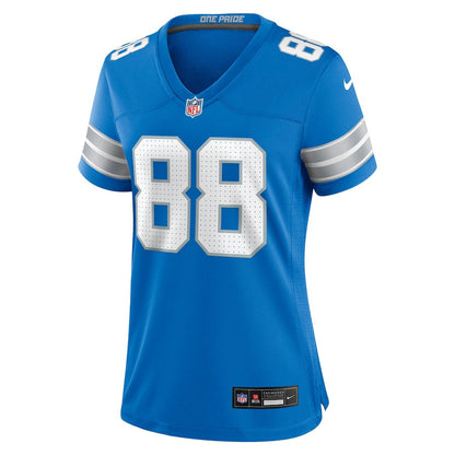 Kenny Yeboah 88 Detroit Lions Women's Team Game Jersey - Blue