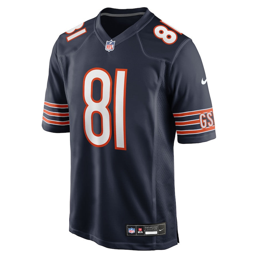 Durham Smythe 81 Chicago Bears Team Game Men Jersey - Navy