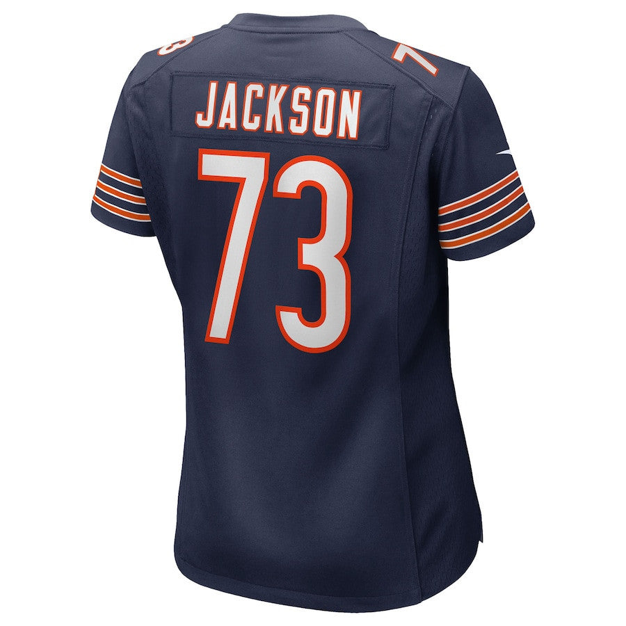 Jonah Jackson 73 Chicago Bears Women's Team Game Jersey - Navy