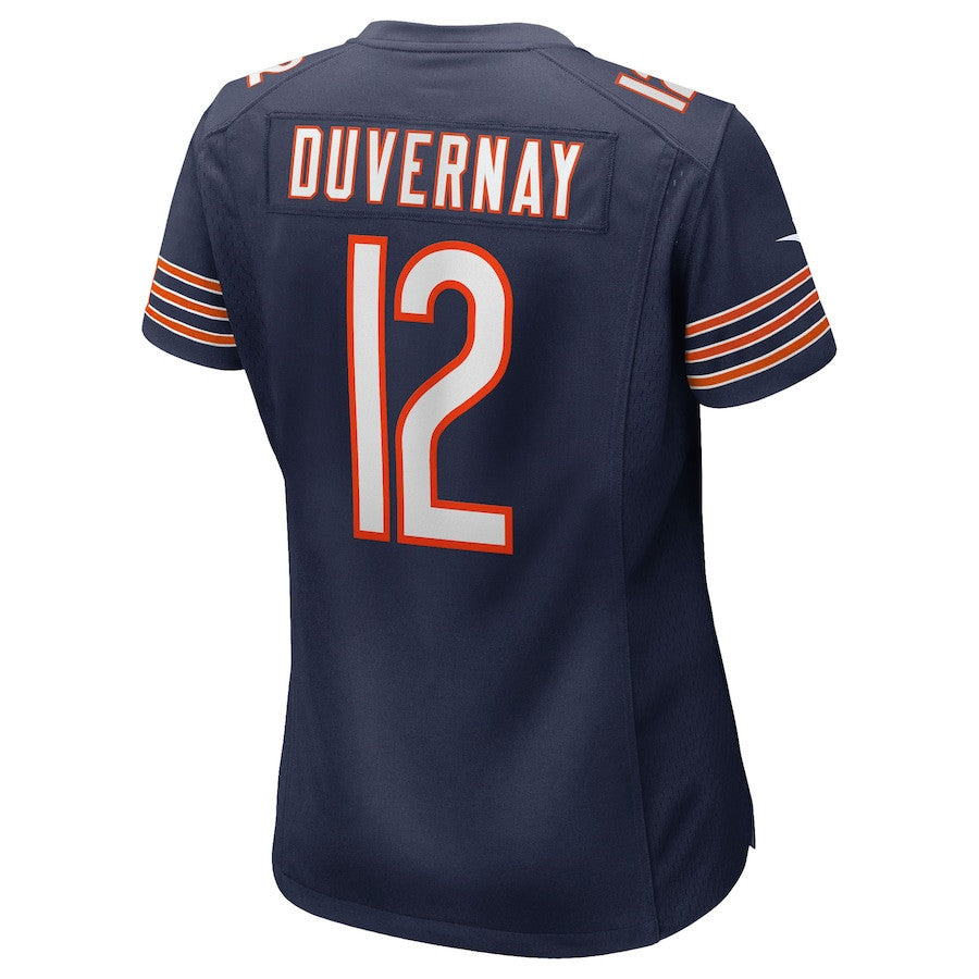 Devin Duvernay 12 Chicago Bears Women's Team Game Jersey - Navy