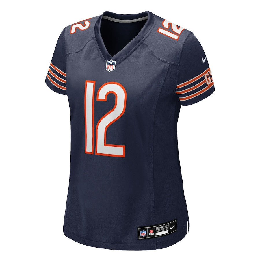 Devin Duvernay 12 Chicago Bears Women's Team Game Jersey - Navy