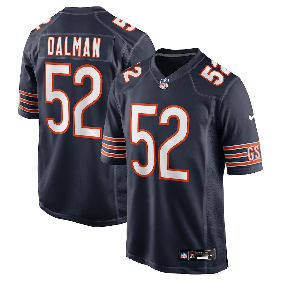 Drew Dalman 52 Chicago Bears Team Game Men Jersey - Navy
