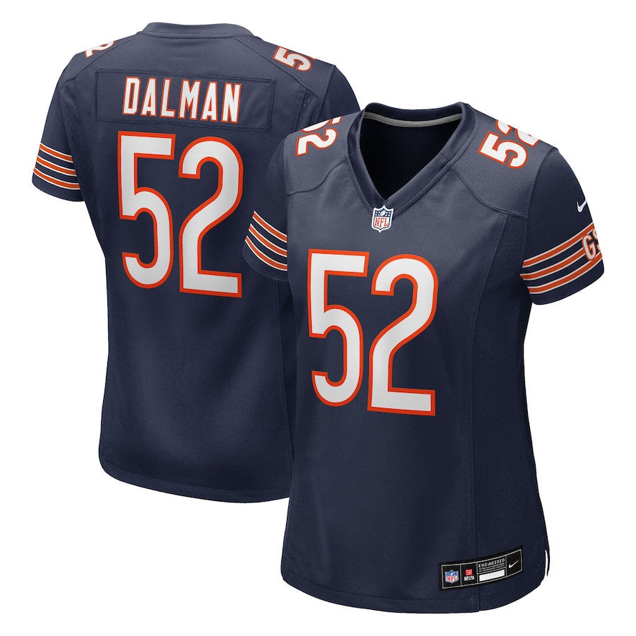 Drew Dalman 52 Chicago Bears Women's Team Game Jersey - Navy