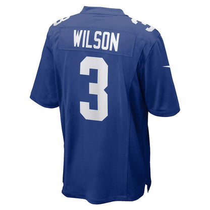 Russell Wilson 3 New York Giants Game Men Jersey - Royal