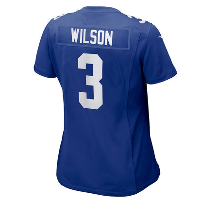 Russell Wilson 3 New York Giants Women's Game Jersey - Royal