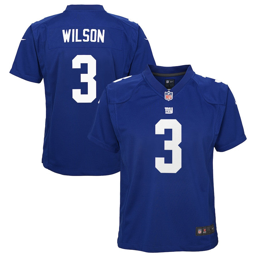 Russell Wilson 3 New York Giants Nike YOUTH Game Jersey - Royal