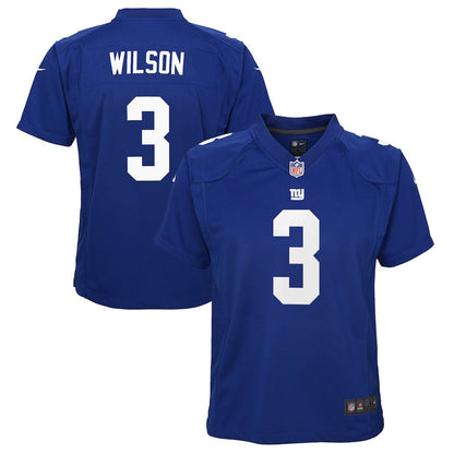 Russell Wilson 3 New York Giants Nike YOUTH Game Jersey - Royal