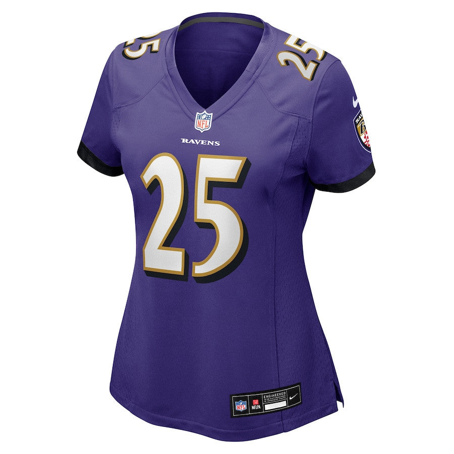 Tre'Davious White 25 Baltimore Ravens Women's Game Jersey - Purple