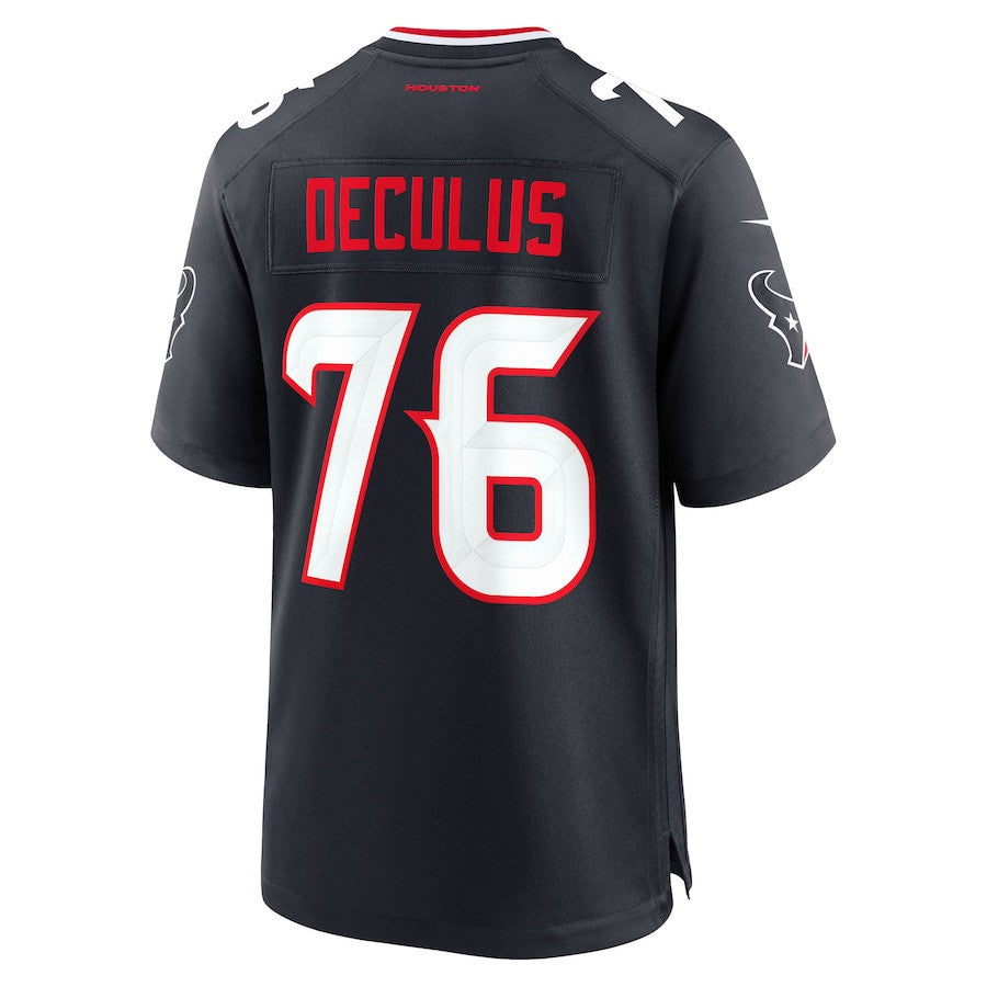 Austin Deculus 76 Houston Texans Team Game Men Jersey - Navy