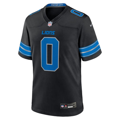 Jahmyr Gibbs 0 Detroit Lions 2nd Alternate Game Player Men Jersey - Black