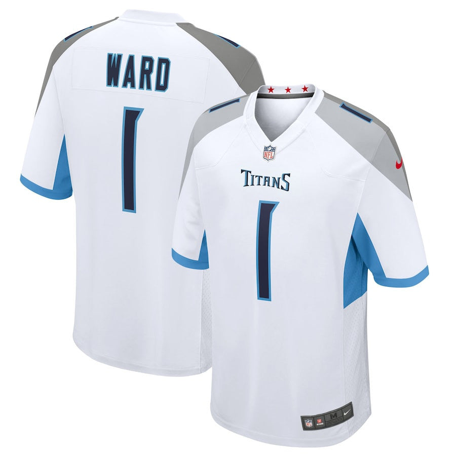 Cameron Ward 1 Tennessee Titans 2025 Draft First Round Pick Game Men Jersey - White