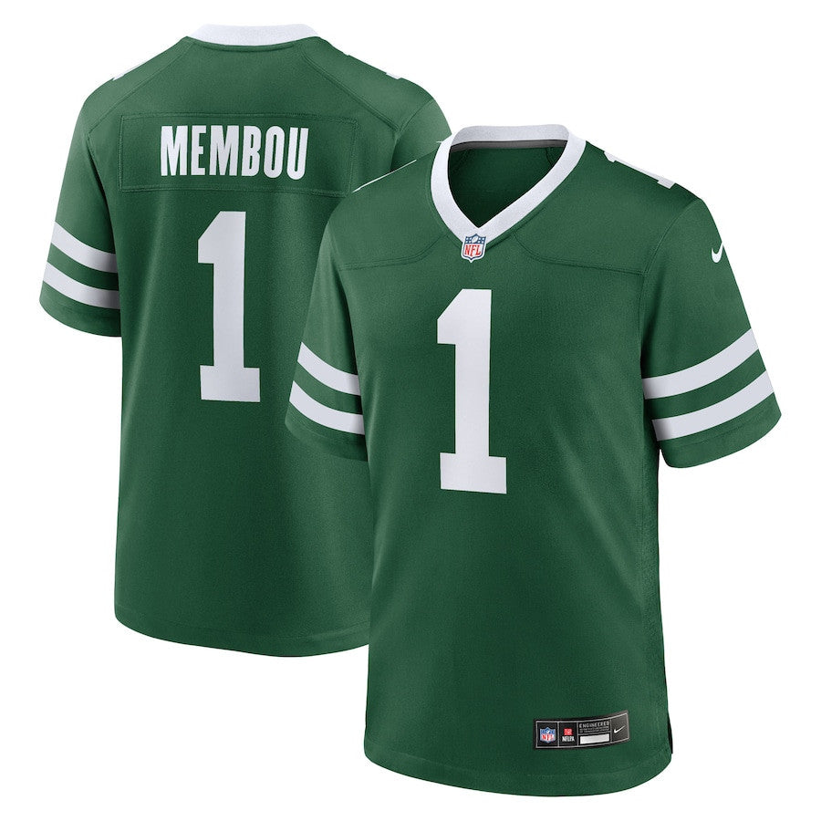 Armand Membou 1 New York Jets 2025 Draft First Round Pick Game Jersey - Legacy Green