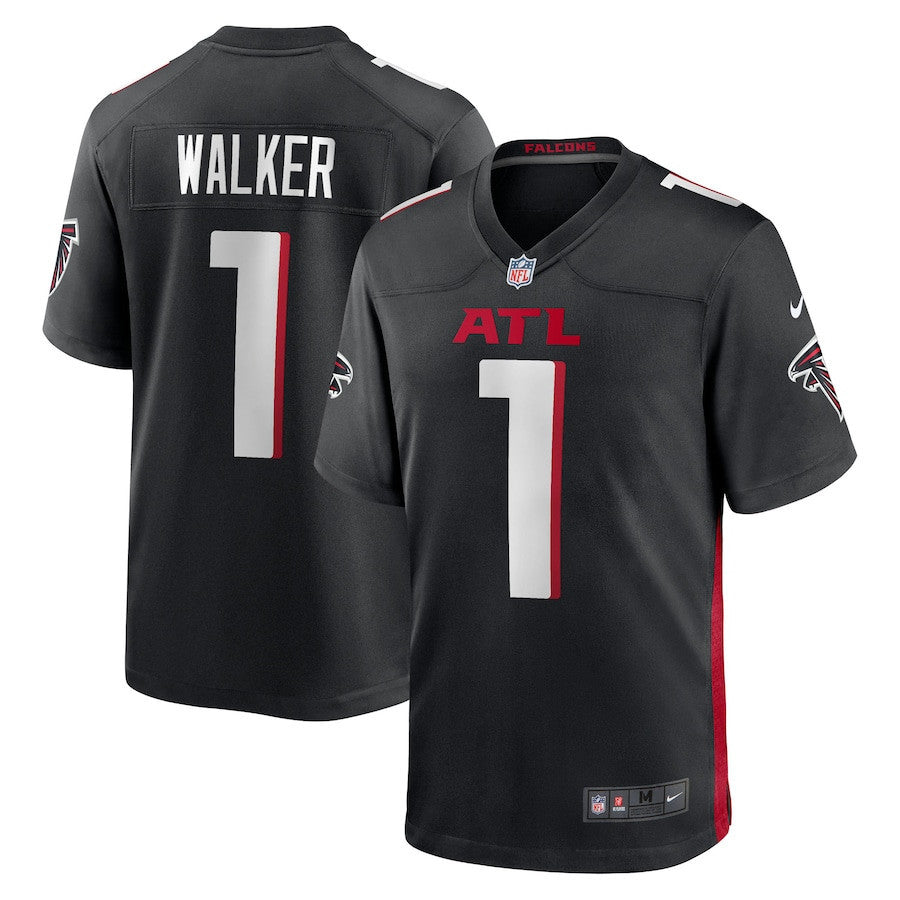 Jalon Walker 1 Atlanta Falcons 2025 Draft First Round Pick Game Men Jersey - Black
