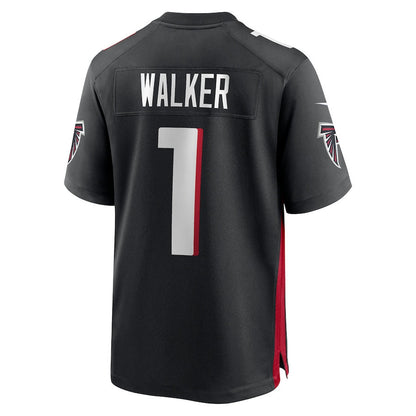 Jalon Walker 1 Atlanta Falcons 2025 Draft First Round Pick Game Men Jersey - Black