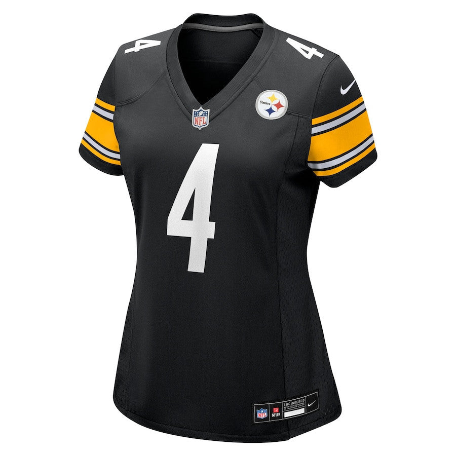 DK Metcalf 4 Pittsburgh Steelers Women's Team Game Jersey - Black