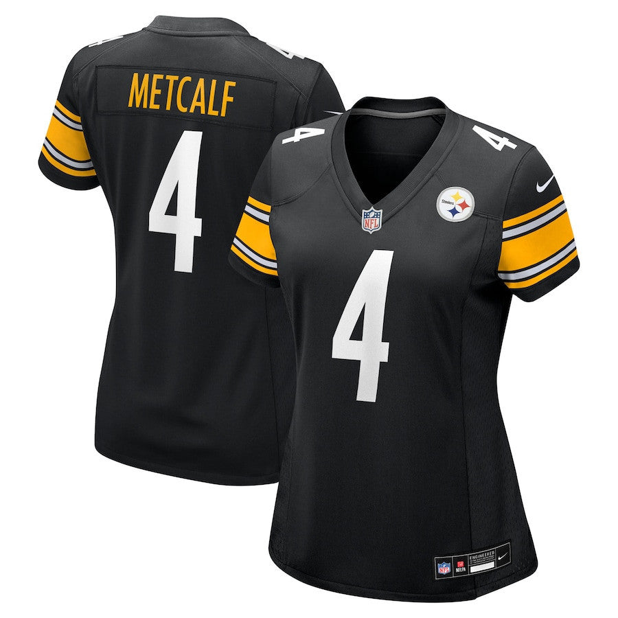 DK Metcalf 4 Pittsburgh Steelers Women's Team Game Jersey - Black