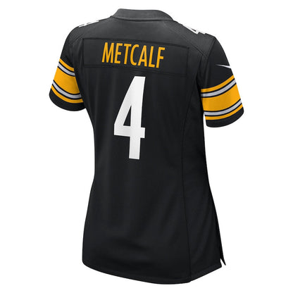 DK Metcalf 4 Pittsburgh Steelers Women's Team Game Jersey - Black