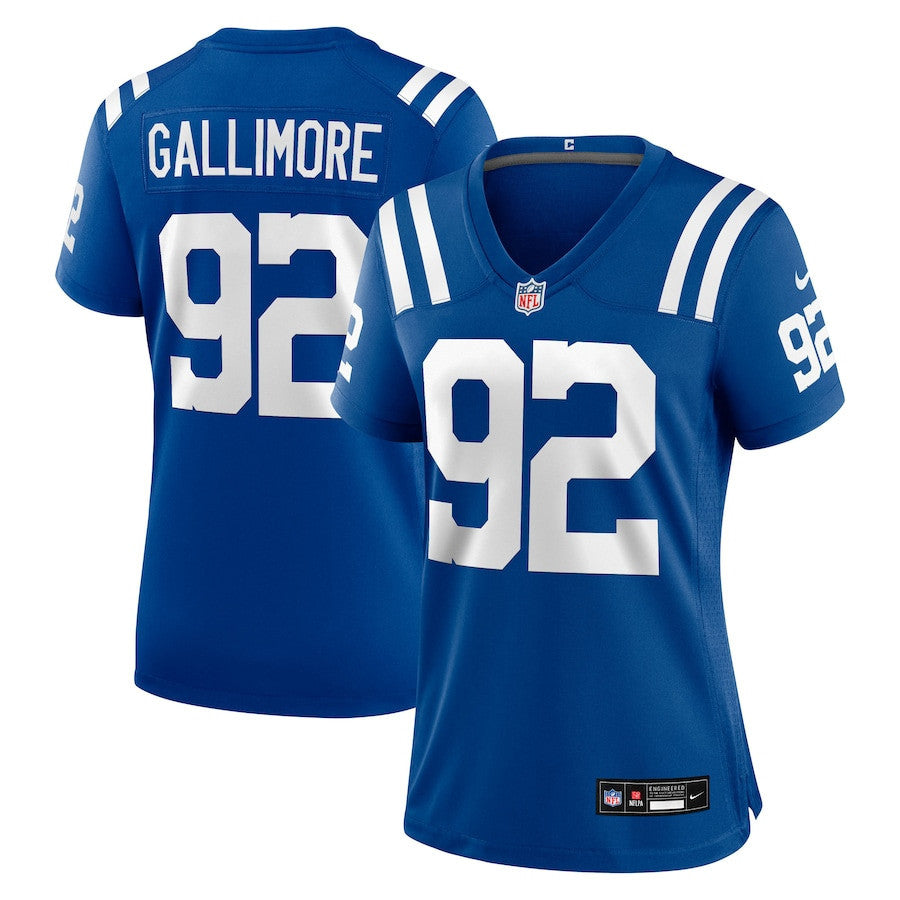 Neville Gallimore 92 Indianapolis Colts Women's Team Game Jersey - Royal