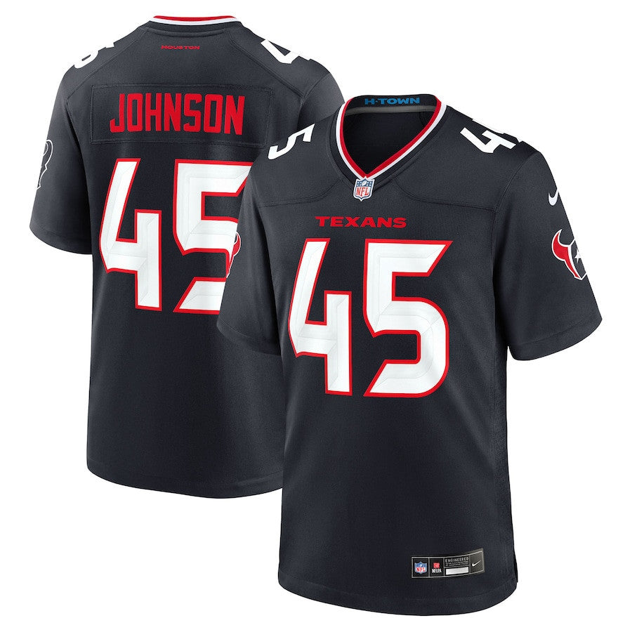 Jakob Johnson 54 Houston Texans Team Game Men Jersey - Navy