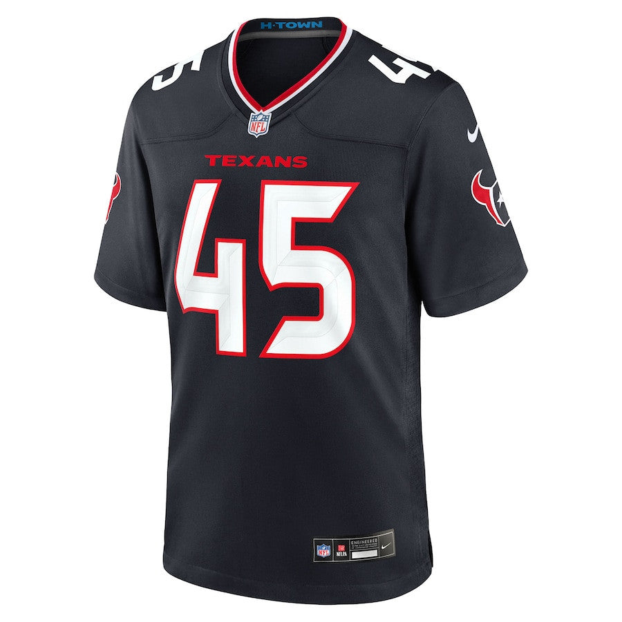 Jakob Johnson 54 Houston Texans Team Game Men Jersey - Navy