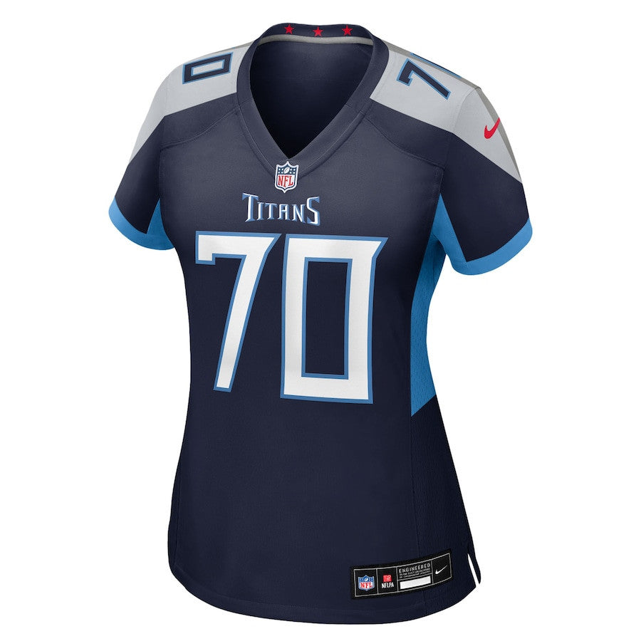 Kevin Zeitler 70 Tennessee Titans Women's Team Game Jersey - Navy