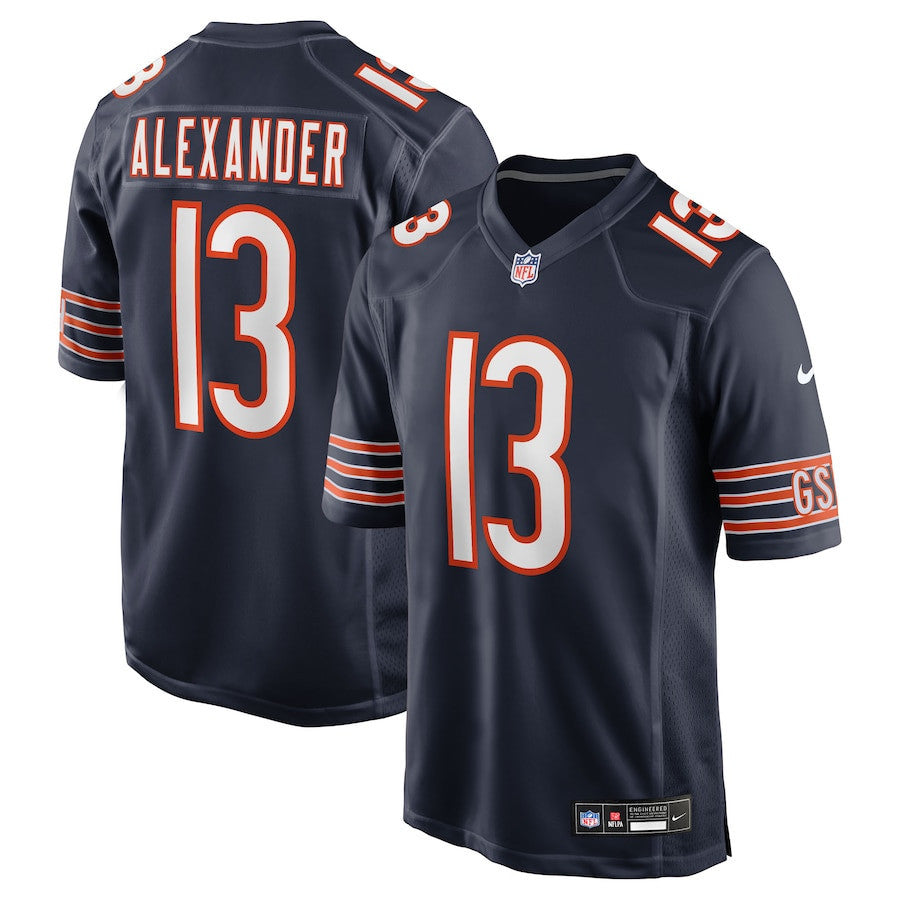 Maurice Alexander 13 Chicago Bears Team Game Men Jersey - Navy